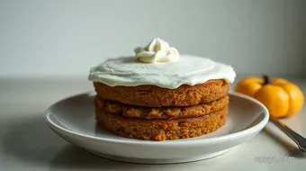 Delicious Thanksgiving Cake Ideas: Spiced Pumpkin Layer Cake Recipe recipe card
