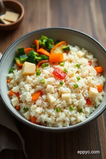 Alternative Sake: Savory Infused Rice and Vegetable Delight presentation