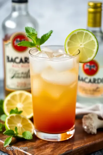 Bacardi Rum Vanilla Syrup Cocktail Recipe presentation