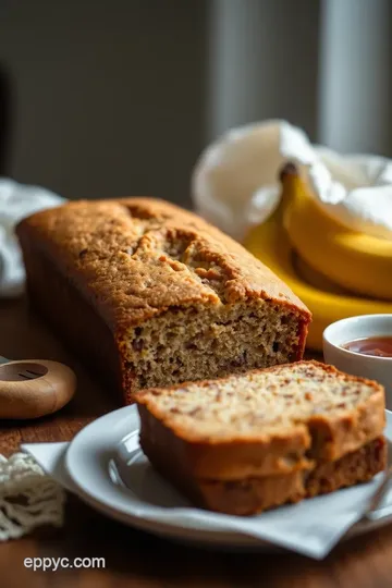 Moist & Flavorful Banana Bread presentation