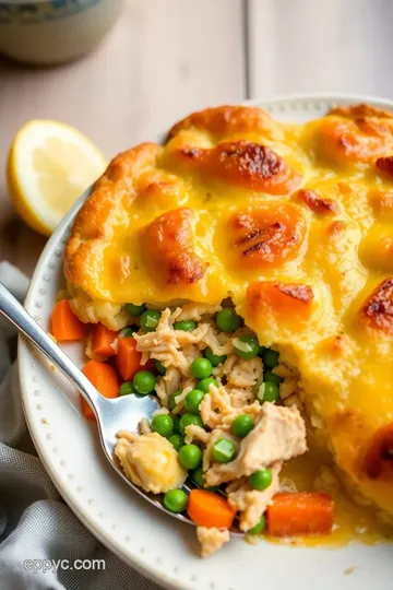 Hearty Chicken &amp Vegetable Bake: A Comforting Pie Delight presentation