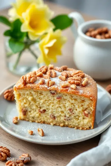 Swedish Walnut Delight Cake presentation