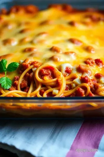 Cheesy Baked Spaghetti Casserole – A Comforting Classic presentation