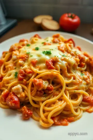 Cheesy Chicken Spaghetti Bake: The Ultimate Comfort Dish presentation