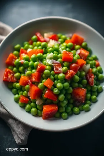 Chilled Garden Pea Salad with Creamy Dressing presentation