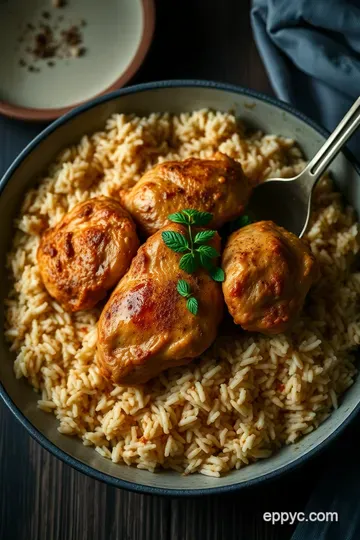Classic Arroz con Pollo: A Comforting Spanish Chicken and Rice Dish presentation