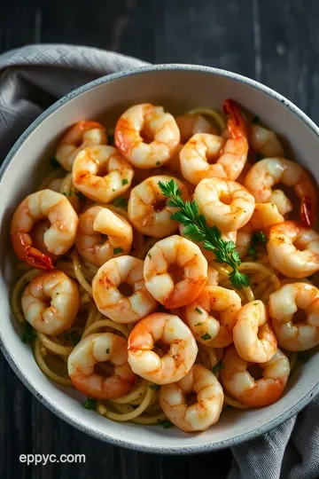 Classic Shrimp Scampi with Buttery Garlic Sauce presentation