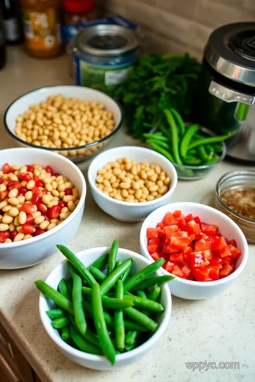 Colorful Three Bean Salad Recipe ingredients