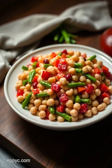 Colorful Three Bean Salad Recipe presentation