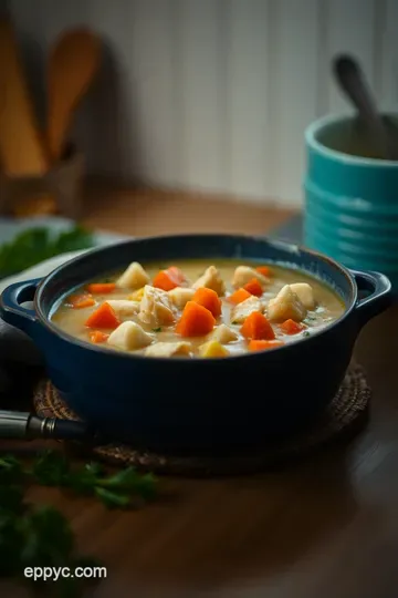 Cozy Chicken Pot Pie Soup: A Comforting Classic presentation