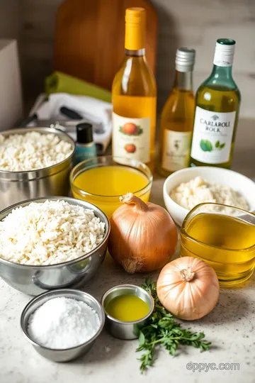 Creamy Carnaroli Risotto with Wild Mushrooms and Parmesan ingredients