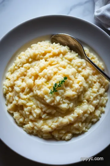 Creamy Carnaroli Risotto with Wild Mushrooms and Parmesan presentation