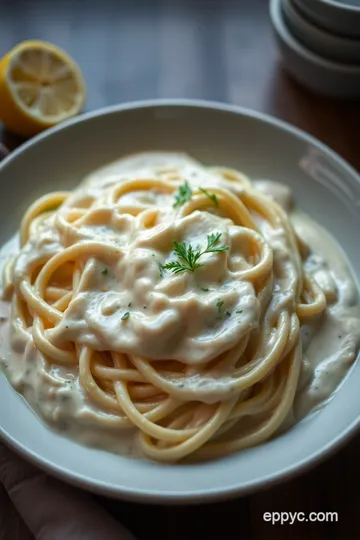 Creamy Cashew Alfredo Sauce: A Deliciously Dairy-Free Delight presentation