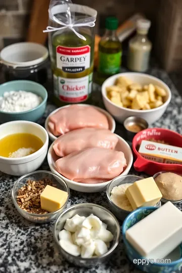 Creamy Chicken Florentine with Spinach and Parmesan ingredients