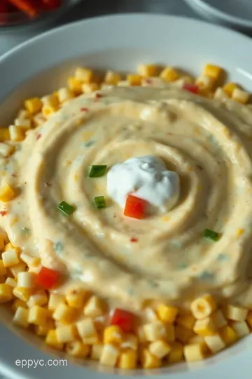 Creamy Corn Dip with a Kick presentation