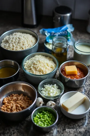 Creamy Mushroom Risotto with Quinoa ingredients