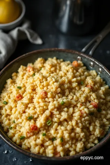 Creamy Mushroom Risotto with Quinoa presentation