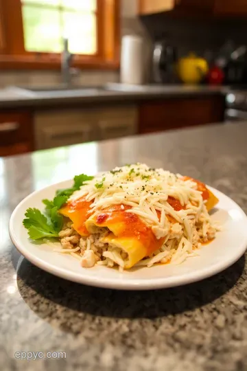 Creamy White Chicken Enchiladas with Green Chile Sauce steps