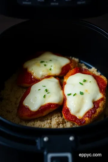 Crispy Air Fryer Chicken Parmesan Delight presentation