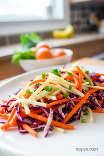 Crispy Kohlrabi Slaw with Tangy Dressing steps