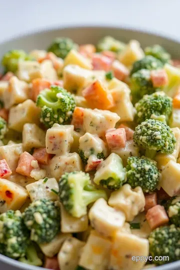 Crunchy Broccoli Salad with Tangy Dressing presentation