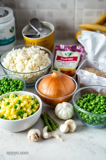 Decadent Parmesan and Pea Risotto ingredients