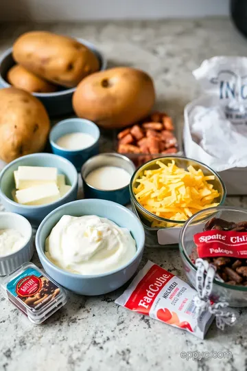Deliciously Decadent Twice-Baked Potatoes ingredients