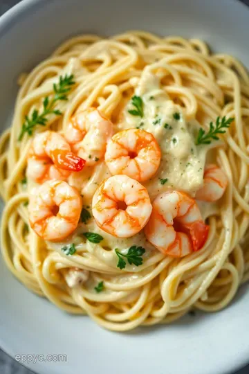 Easy Shrimp Alfredo: A Creamy Italian Delight presentation