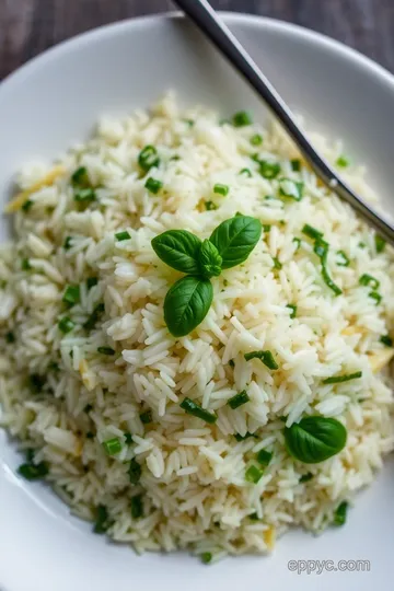 Fragrant Basil Rice Delight presentation