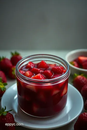 Fresh and Fruity Strawberry Freezer Jam presentation