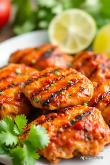 Grilled Mexican Chicken with San Antonio Red Pepper Marinade presentation