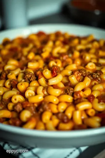 Hearty Chili Mac and Cheese Casserole: A Comforting Delight presentation