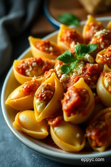 Heavenly Ricotta-Stuffed Pasta Shells presentation