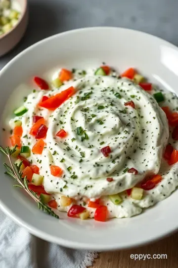 Herbed Vegetable Cream Cheese Delight presentation