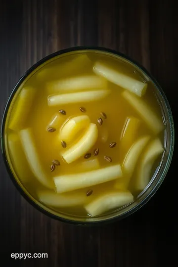 Homemade Pickling Brine with Alternative to Malt Vinegar presentation