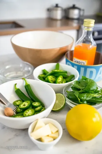 Jalapeño-Infused Spicy Margarita ingredients