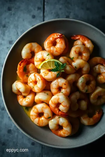 Lemony Garlic Shrimp Scampi with a Spicy Twist presentation