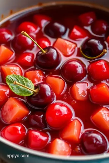 Indulgent Amarena Cherries in Sweet Syrup presentation