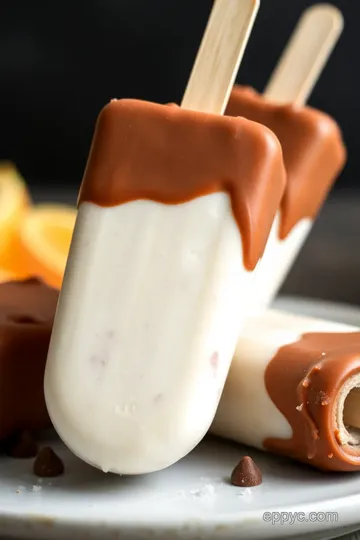 Decadent Chocolate Ice Cream Pops presentation