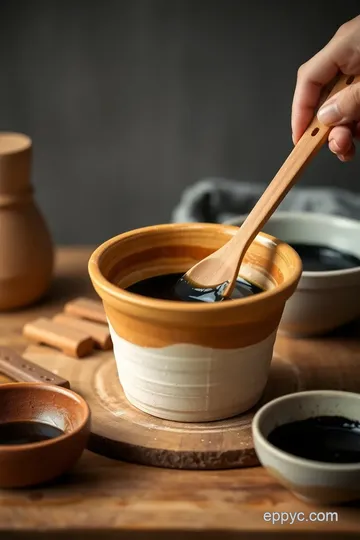 Mixing Cone 10 Black Stain for Pottery steps