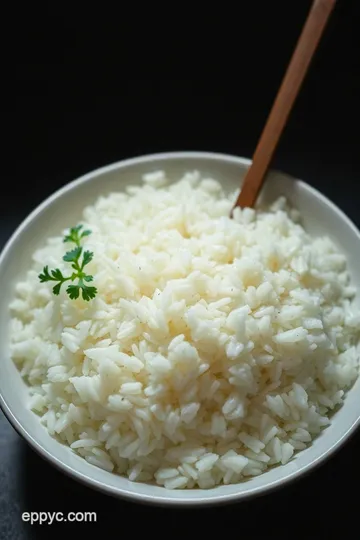 Perfectly Fluffy White Long Grain Rice presentation