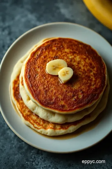 Rice Flour Pancakes with Nutty Banana Maple Syrup presentation