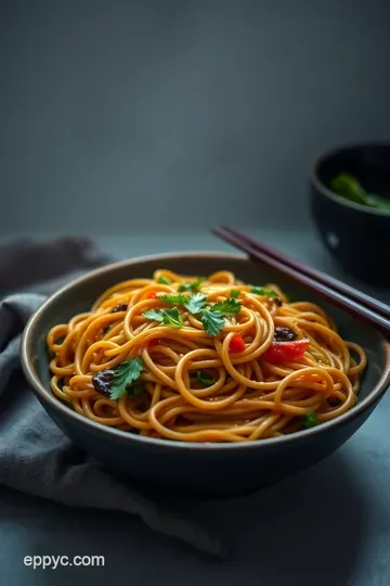 Savory Sesame Noodles: A Quick and Flavorful Delight presentation