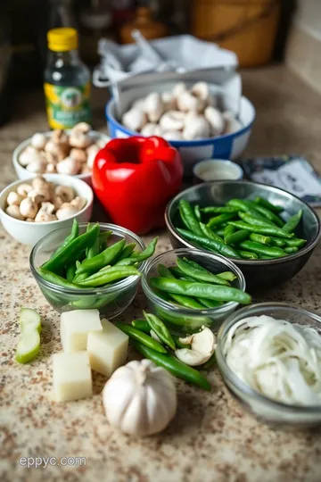 Savory Soy-Infused Mushroom Stir-Fry ingredients