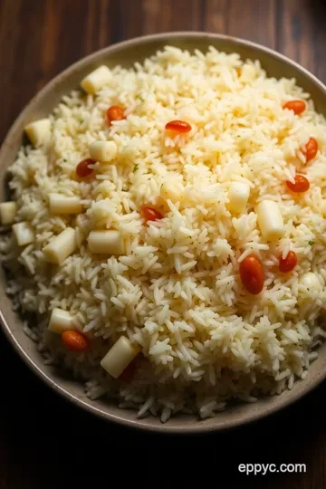 Savory White Rice Medley Recipe presentation