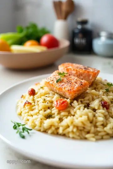 Sicilian Salmon Risotto steps