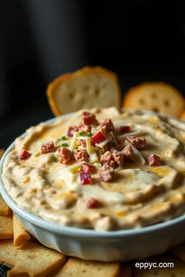 Ultimate Reuben Sandwich Dip: A Creamy Savory Delight! presentation