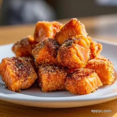 Air Fryer Salmon Bites for 3 Servings Recipe Card