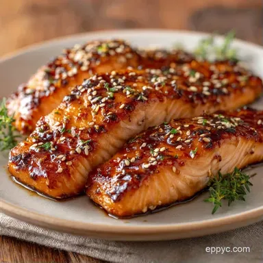 Air Fryer Soy Salmon for 2 Servings Recipe Card