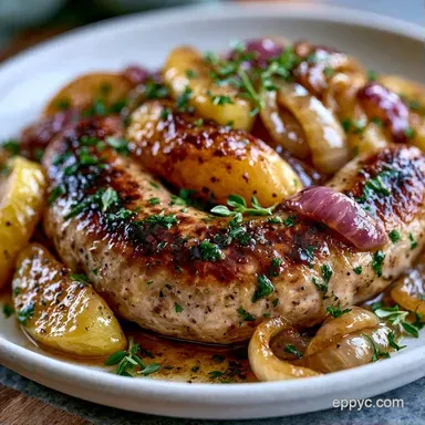 Apple Chicken Sausage in 30 Minutes Recipe Card